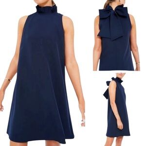 Tuckernuck Navy Blue Dress with Bow Detail